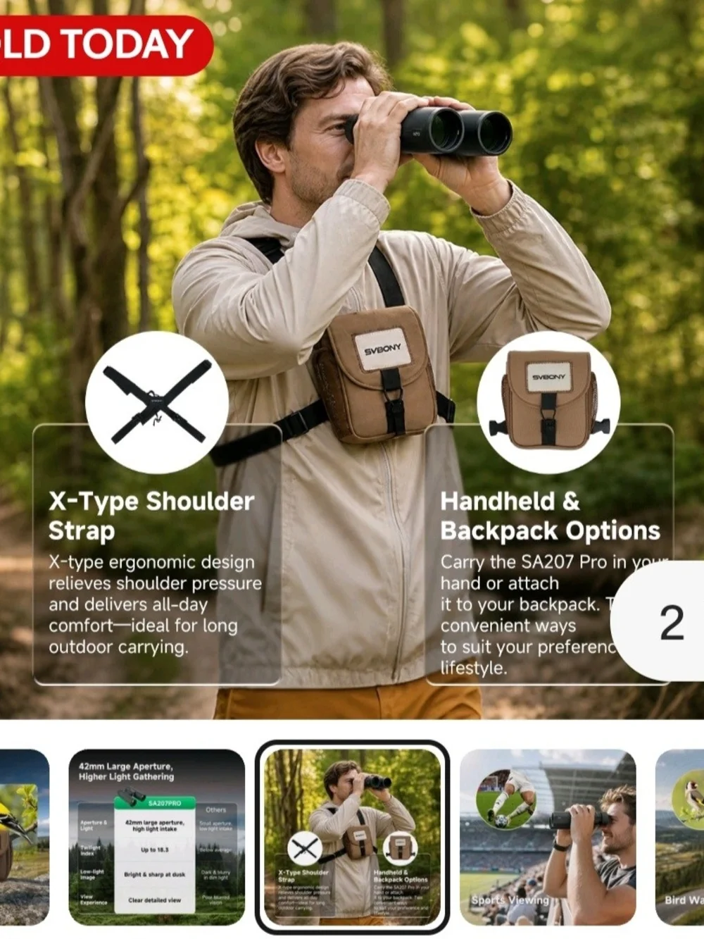 Black Binoculars with Brown Carry Case - High-Definition Optics